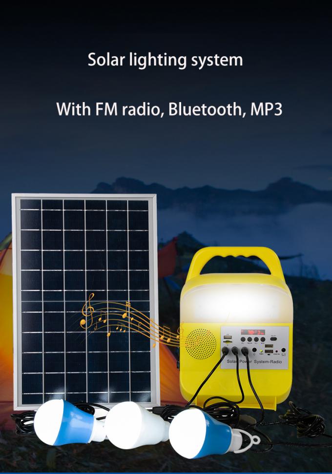 Sistema de iluminación solar con el cargador del teléfono móvil, conveniente portátiles para el hogar y acampar