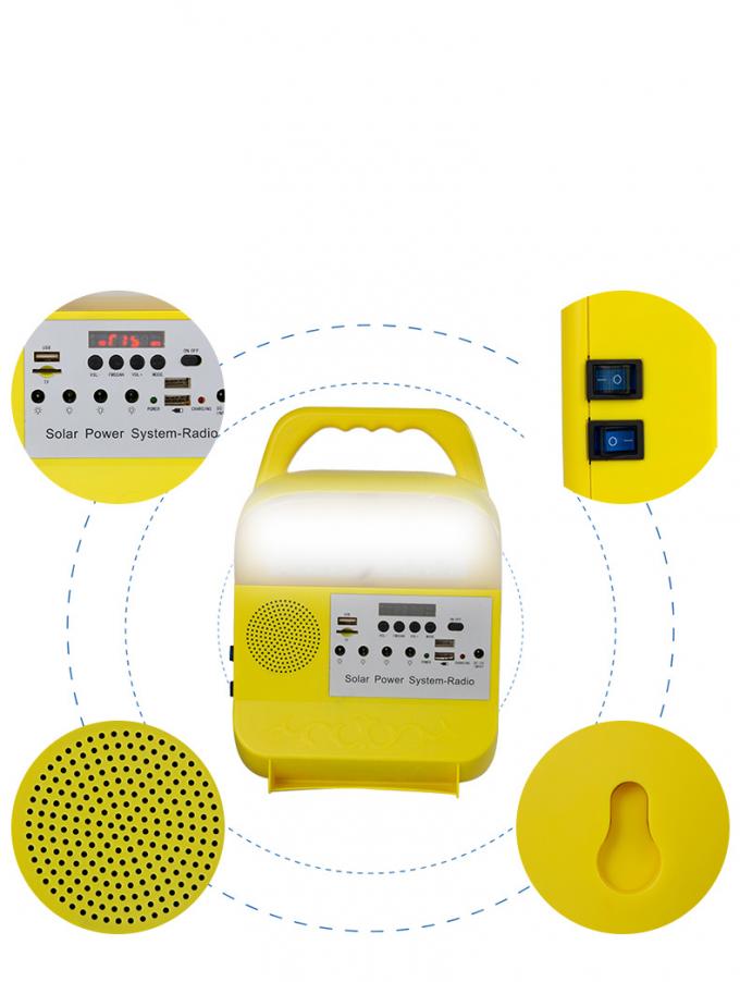 Sistema de iluminación solar con el cargador del teléfono móvil, conveniente portátiles para el hogar y acampar