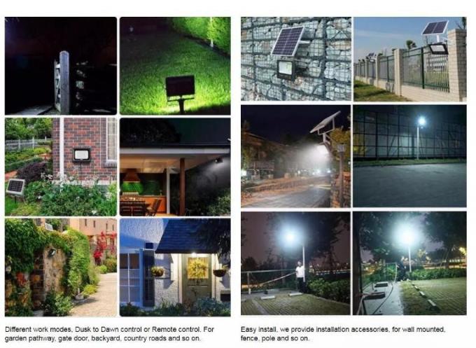 Luz de inundación solar al aire libre industrial solar del reflector LED de la cartelera del proyector 40W 60W 100W 150W 200W 300W de la seguridad de la energía IP67