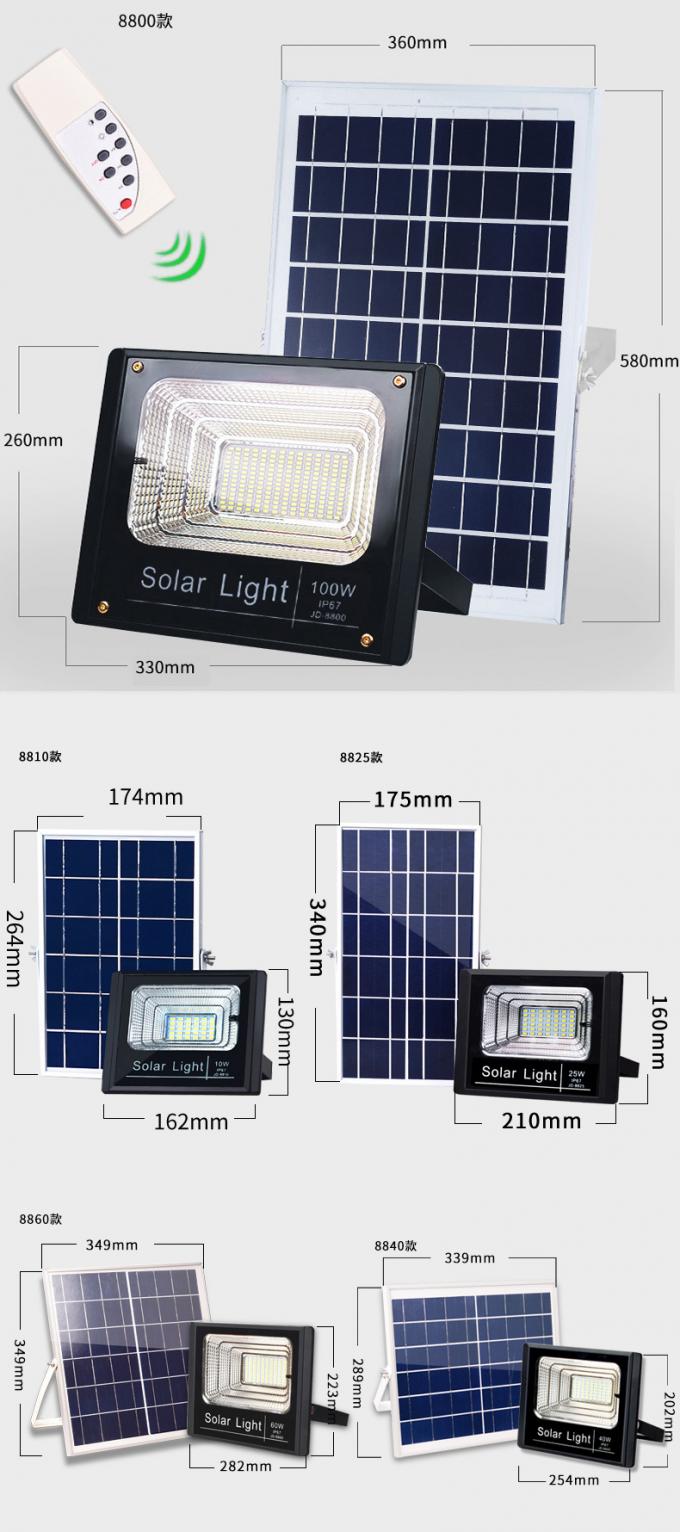 Luz de inundación solar 25W 40W con la región fuera de la red de la luz de la etapa de la prenda impermeable IP67