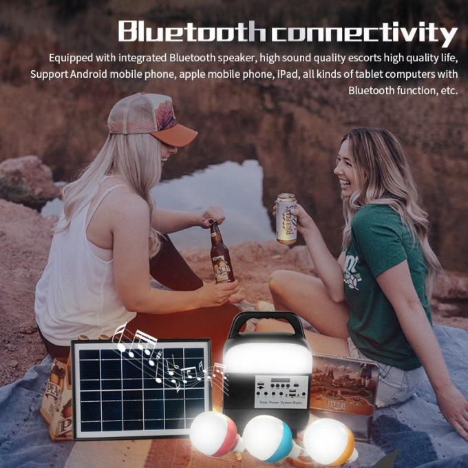 Pequeña emergencia al aire libre solar del sistema de iluminación con la lámpara móvil del poder del Presidente de radio de Bluetooth