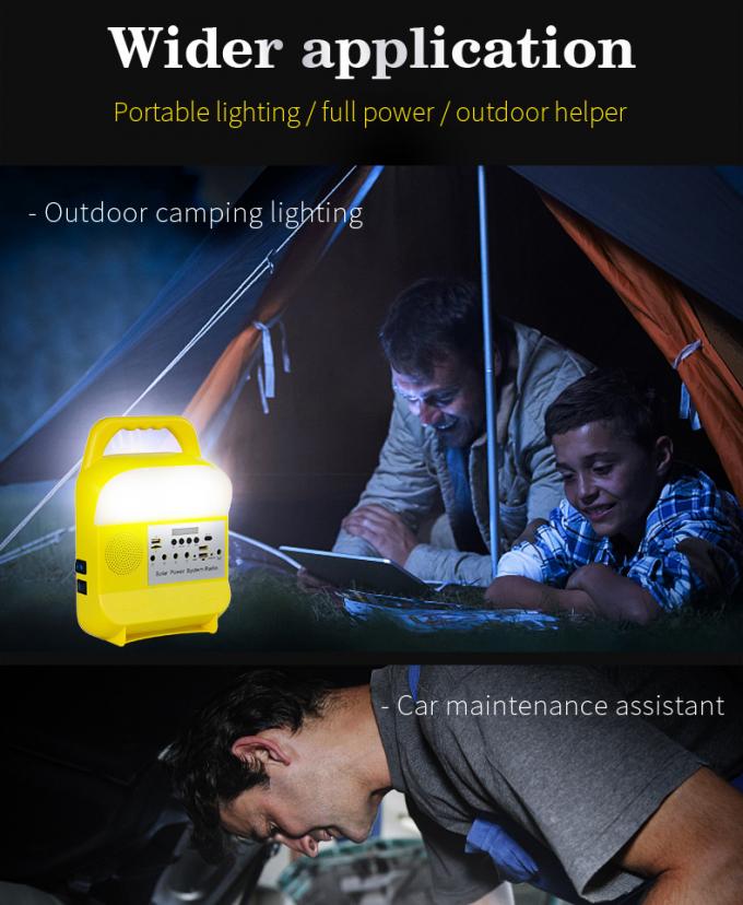 Luz solar de iluminación casera del producto 5V Kit Power System Radio 3W 5W 10W de la fábrica de China
