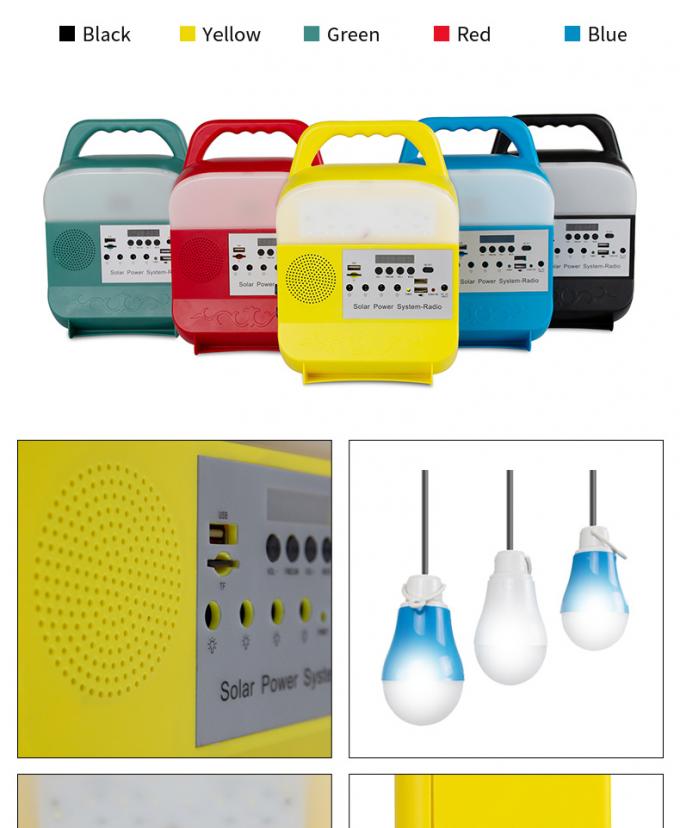 Luz solar de iluminación casera del producto 5V Kit Power System Radio 3W 5W 10W de la fábrica de China