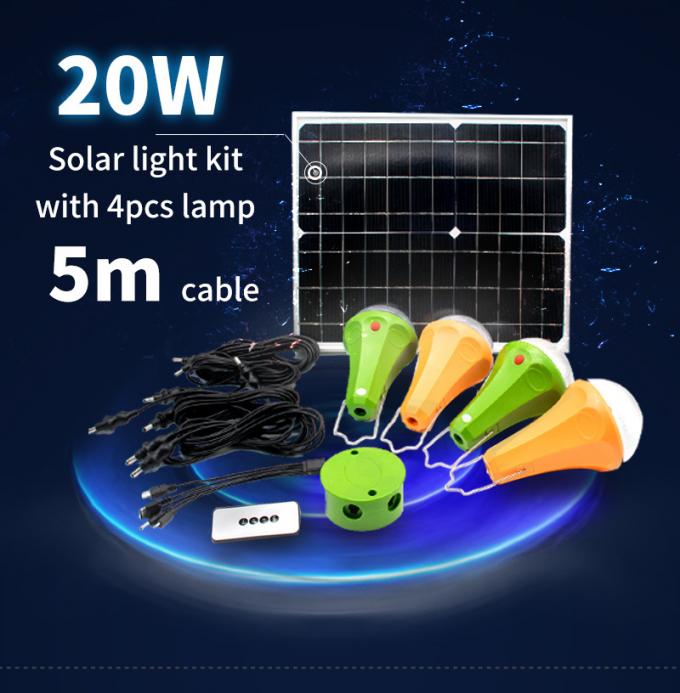 Equipo casero de Mini Solar Energy System Lighting de 2020 mejoras con teledirigido