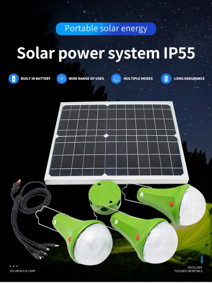 El panel solar de la iluminación al aire libre accionada solar Kit Solar Light de la Sistema Solar de la rejilla