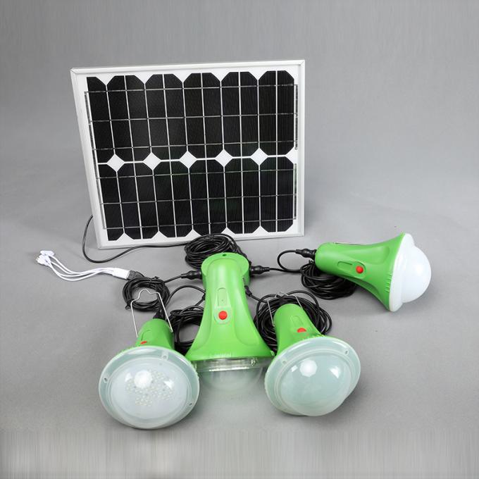Lámpara recargable solar solar del sistema de energía de la energía 475lum con el eje de 6 agujeros