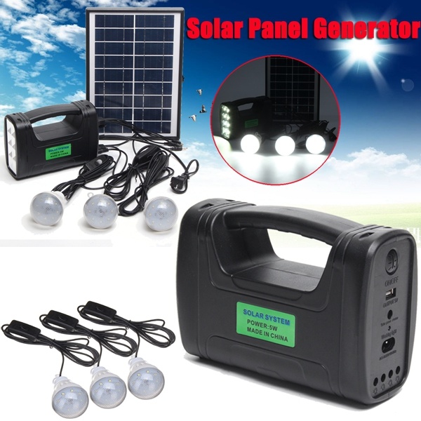 La luz interior solar de la luz del generador del panel solar lo hace usted mismo lámpara solar solar solar de 3W 4W 5W Light+3PCS del equipo
