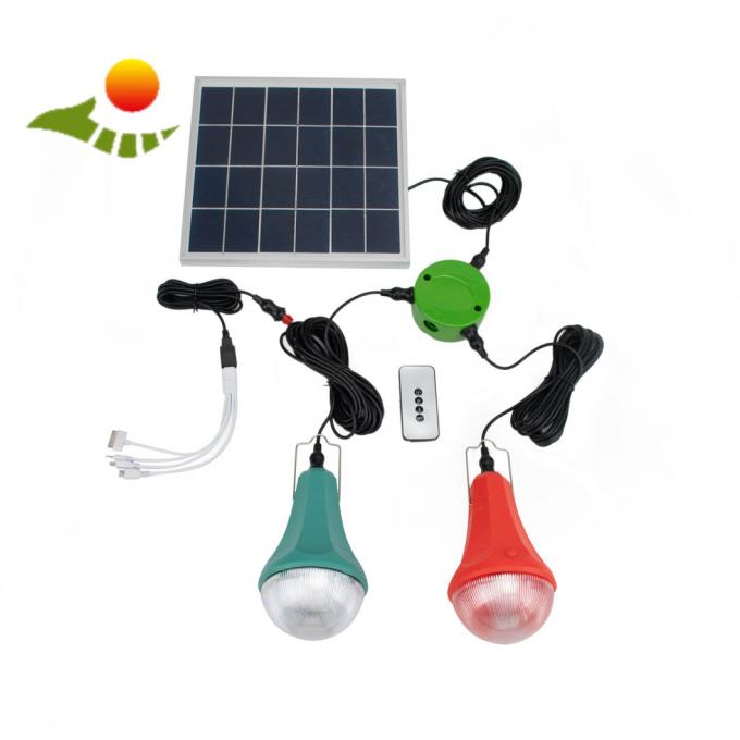 Luces globales de la salida del sol de la Sistema Solar de la iluminación del panel solar del cargador USB ligero solar casero del equipo