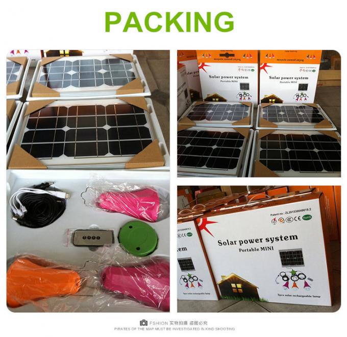 Lámparas de iluminación solares del bulbo de Kit Panel 6W 6V LED