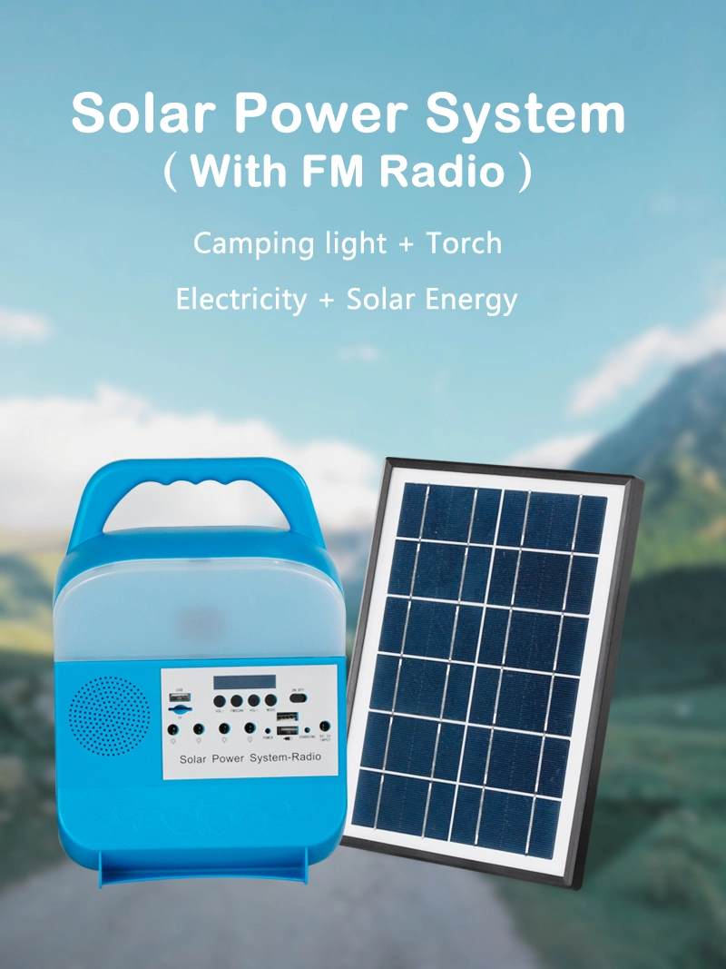Iluminación de la producción de energía espera de la emergencia portátil de luz solar de la pequeña estación de la energía solar de la rejilla
