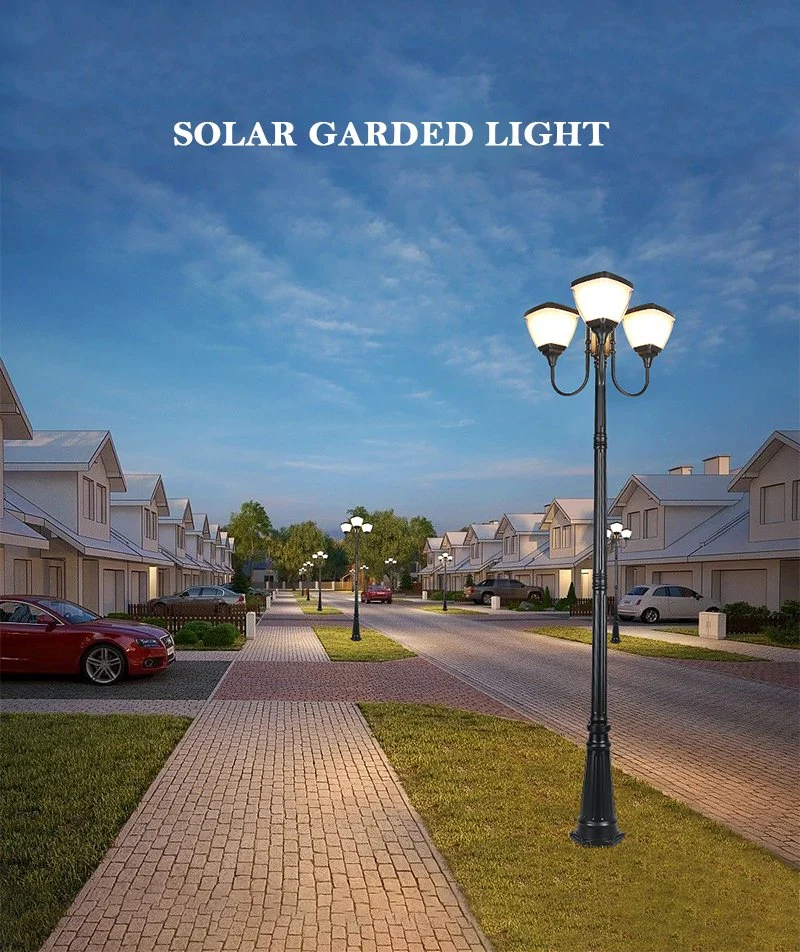 Las luces de calle solares de la venta caliente utilizan para el pueblo del jardín con la iluminación teledirigida toda la estación de la energía solar de la noche