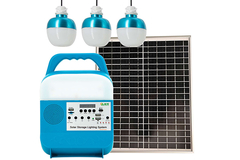 825-Sistema de iluminación solar para el hogar portátil, panel de kits LED de carga móvil de 25 W