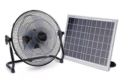 el panel recargable solar inalámbrico portátil de la fan de tabla 12Inch accionó la entrada dual para el hogar